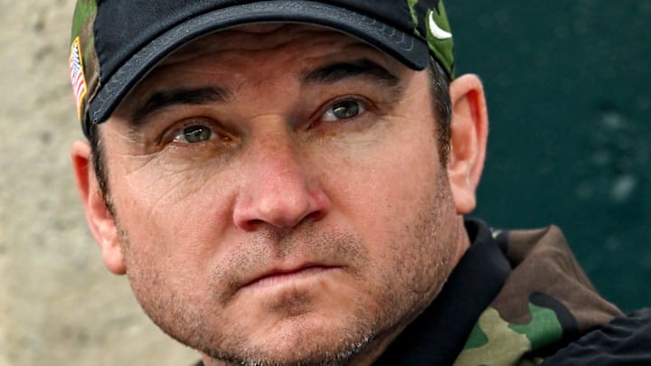 Michigan State's head coach Jonathan Smith looks on before the start of the game against Penn State on Saturday, Nov. 15, 2025, at Spartan Stadium in East Lansing.