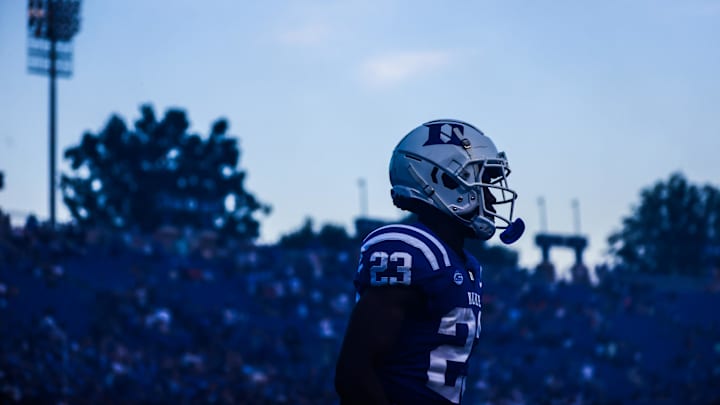 Sep 2, 2022; Durham, North Carolina, USA;  Duke Blue Devils running back Terry Moore (23).