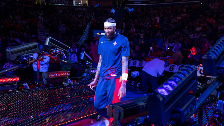 New Orleans Pelicans forward Brandon Ingram (14) before the game against the Minnesota Timberwolves at the Smoothie King Center. 