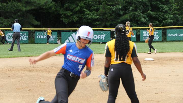 Reagan Allen rounds the bases at the Senior League Softball World Series. Reagan Allen rounds the bases at the Senior League Softball World Series.