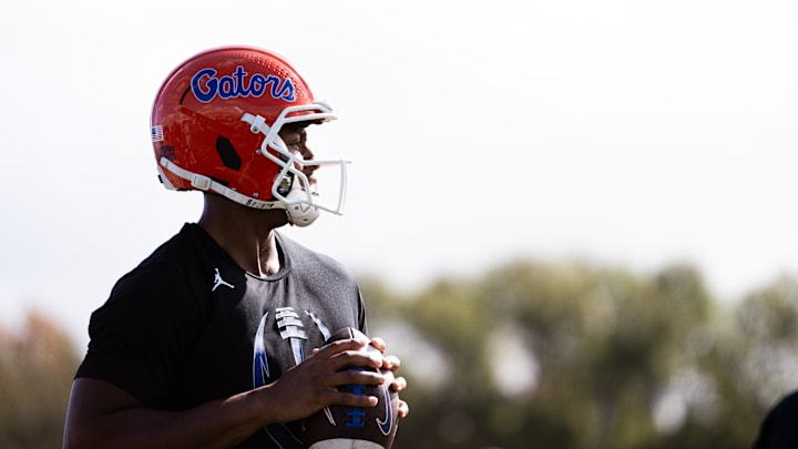 Florida Gators QB DJ Lagway practices ahead of the team's bowl matchup against Tulane. Florida Gators QB DJ Lagway practices ahead of the team's bowl matchup against Tulane.