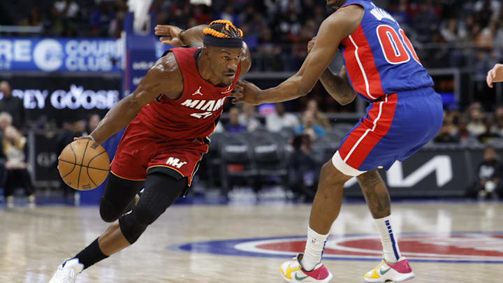 Jimmy Butler is averaging 17.6 points, 5.5 rebounds and 4.7 assists for the Miami Heat during the 2024-25 season. 