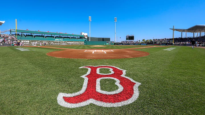 Mar 12, 2023; Fort Myers, Florida, USA;  a general view of the stadium before the start of a game between the Boston Red Sox and New York Yankees during spring training at JetBlue Park at Fenway South. Mandatory Credit: Nathan Ray Seebeck-Imagn Images