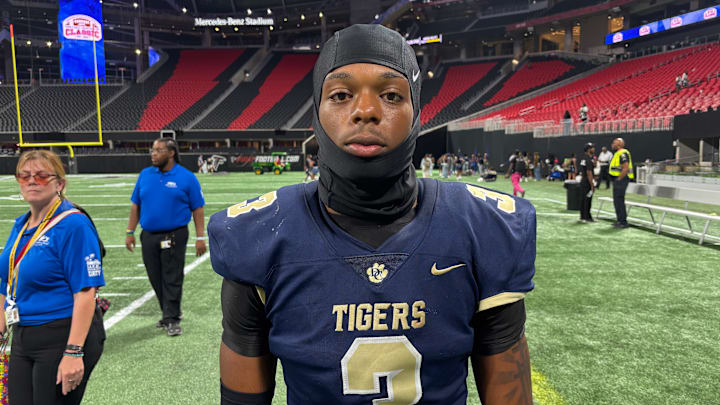 Kennedy Green on the field after a huge win over North Gwinnett in the Corky Kell