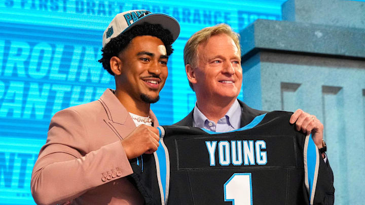 Bryce Young and Roger Goodell