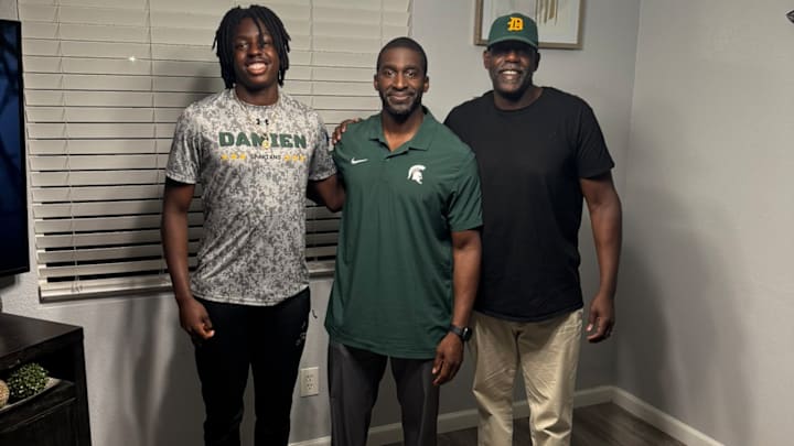 2026 and former Syracuse commit Jaxson Gates with Michigan State staff 2026 and former Syracuse commit Jaxson Gates with Michigan State staff