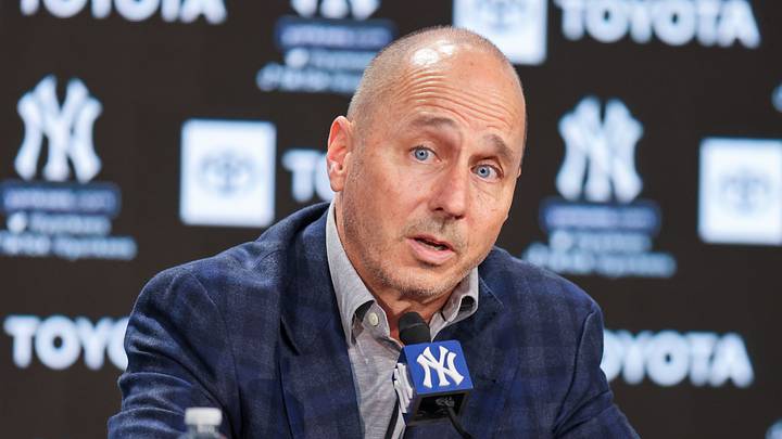 New York Yankees GM Brian Cashman at press conference