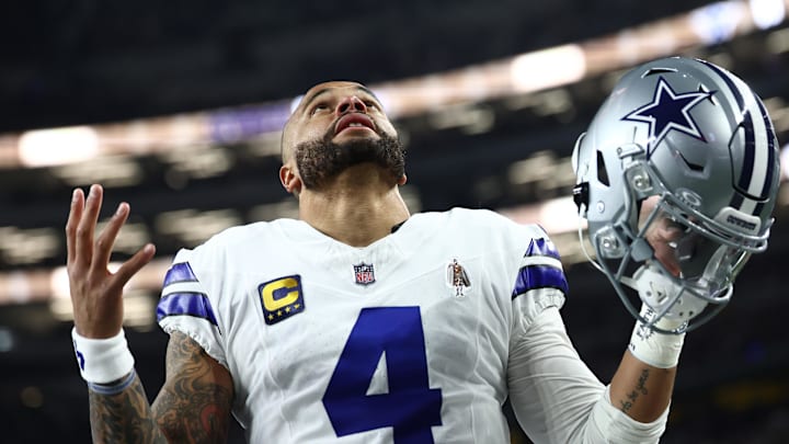 Dallas Cowboys quarterback Dak Prescott before a game against the Minnesota Vikings at AT&T Stadium. 