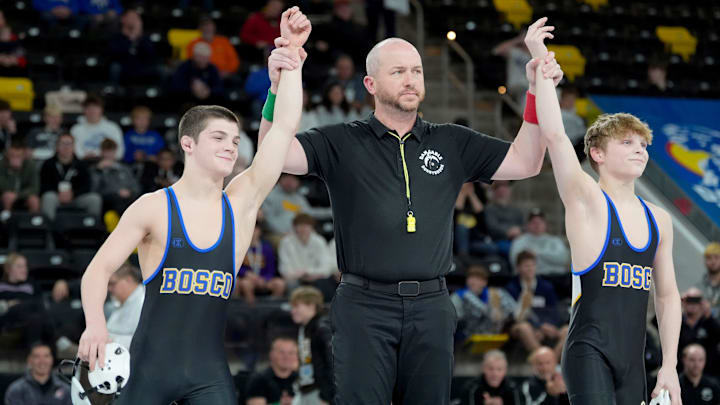 Don Bosco’s Hayden and Hendrix Schwab both had big wins during the Battle of Waterloo this past weekend.