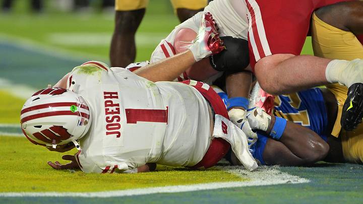 Wisconsin Badgers quarterback Colton Joseph. Wisconsin Badgers quarterback Colton Joseph.
