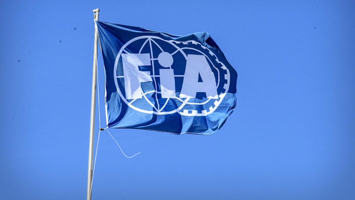 Nov 3, 2019; Austin, TX, USA; A view of the FIA Formula One flag before the United States Grand Prix at Circuit of the Americas. Mandatory Credit: Jerome Miron-Imagn Images