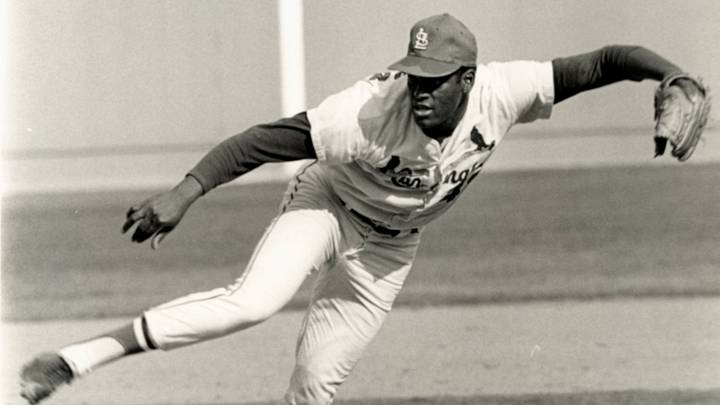 May 1965; Unknown Location, USA; FILE PHOTO; St. Louis Cardinals pitcher Bob Gibson pitches during the 1965 season. Mandatory Credit: Malcolm Emmons-USA TODAY Sports May 1965; Unknown Location, USA; FILE PHOTO; St. Louis Cardinals pitcher Bob Gibson pitches during the 1965 season. Mandatory Credit: Malcolm Emmons-USA TODAY Sports