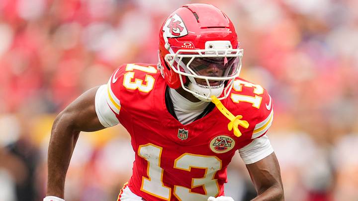 Aug 15, 2026; Kansas City, Missouri, USA; Kansas City Chiefs wide receiver Cyrus Allen (13) runs during the first half against the Los Angeles Rams at Arrowhead Stadium. Mandatory Credit: Jay Biggerstaff-Imagn Images Aug 15, 2026; Kansas City, Missouri, USA; Kansas City Chiefs wide receiver Cyrus Allen (13) runs during the first half against the Los Angeles Rams at Arrowhead Stadium. Mandatory Credit: Jay Biggerstaff-Imagn Images