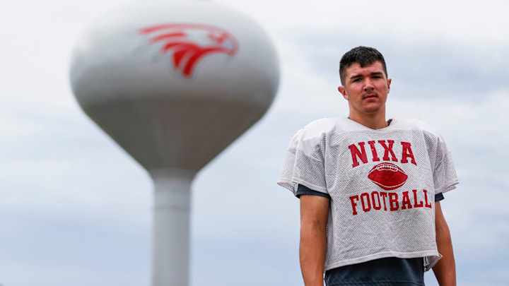 Nixa High School freshman Jackson Cantwell is a 6-foot-8 multi-sport athlete and has already scored a 33 on the ACT.

Tnixa Football00009