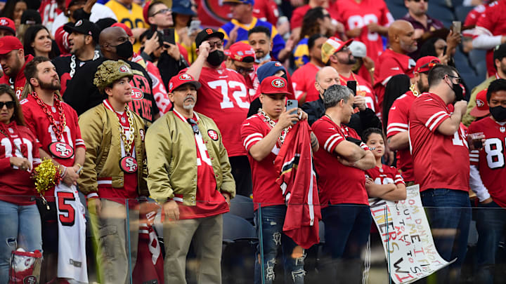San Francisco 49ers fans before the NFC Championship Game against the Los Angeles Rams