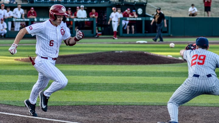 Kyle Branch heads to first against Gonzaga