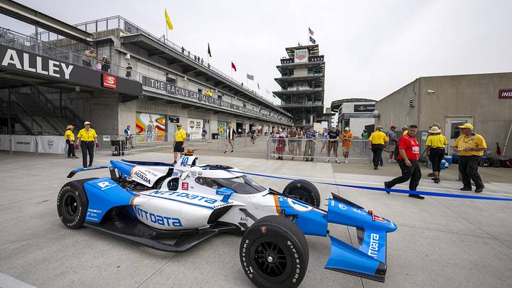 May 21, 2022; Indianapolis, Indiana, USA; The car of NTT Data Chip Ganassi Racing driver Alex Palou (10) enters the garage during the final practice before qualifying begins for the 106th Indianapolis 500 at the Indianapolis Motor Speedway. Mandatory Credit: Marc Lebryk-Imagn Images May 21, 2022; Indianapolis, Indiana, USA; The car of NTT Data Chip Ganassi Racing driver Alex Palou (10) enters the garage during the final practice before qualifying begins for the 106th Indianapolis 500 at the Indianapolis Motor Speedway. Mandatory Credit: Marc Lebryk-Imagn Images