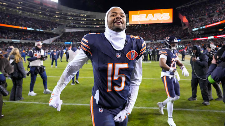 Rome Odunze's elation after the playoff win over Green Bay was in  direct contrast to Sunday after the loss to the Rams.