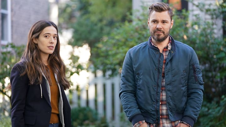 CHICAGO P.D. -- "Fractures" Episode 908 -- Pictured: (l-r) Marina Squerciati as Kim Burgess, Patrick John Flueger as Adam Ruzek -- (Photo by: Lori Allen/NBC)