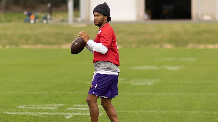 Kyler Murray during Vikings offseason workouts. Kyler Murray during Vikings offseason workouts.