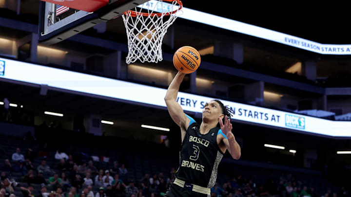 St. John Bosco senior Elzie Harrington showed why he is one to watch for the Braves this upcoming 2024-25 season, by scoring 41 points in a win over St. Pius. 