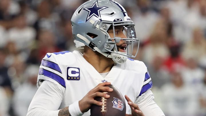 Dallas Cowboys quarterback Dak Prescott attempts a pass against the San Francisco 49ers in the NFC Wild Card game Dallas Cowboys quarterback Dak Prescott attempts a pass against the San Francisco 49ers in the NFC Wild Card game
