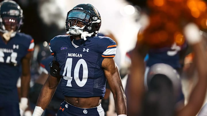 Morgan State linebacker Erick Hunter (40)