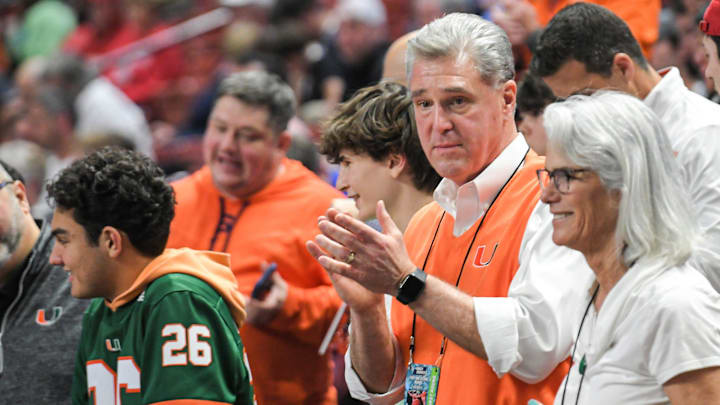 Miami Athletic Director Dan Radakovich claps after his team beat University of Southern California during the second half of the NCAA Div. 1 Men's Basketball Tournament preliminary round game at Bon Secours Wellness Arena in Greenville, S.C. Friday, March 18, 2022.
Ncaa Men S Basketball First Round Auburn Vs Jacksonville State Miami Athletic Director Dan Radakovich claps after his team beat University of Southern California during the second half of the NCAA Div. 1 Men's Basketball Tournament preliminary round game at Bon Secours Wellness Arena in Greenville, S.C. Friday, March 18, 2022.
Ncaa Men S Basketball First Round Auburn Vs Jacksonville State