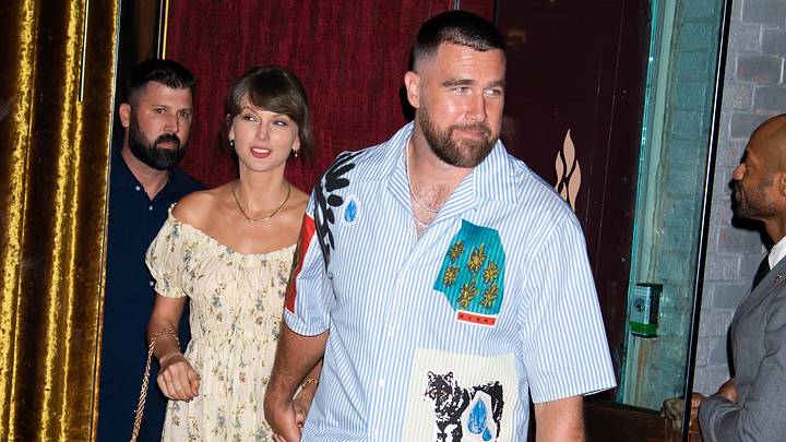 Grammy winner Taylor Swift spending time in New York with her now husband Travis Kelce at Or esh restaurant in New York City. Swift wore a $385 Doen Ashlynn midi dress with floral prints, while Kelce paired a floral-splashed Marni shirt with pinstriped pants. Grammy winner Taylor Swift spending time in New York with her now husband Travis Kelce at Or esh restaurant in New York City. Swift wore a $385 Doen Ashlynn midi dress with floral prints, while Kelce paired a floral-splashed Marni shirt with pinstriped pants.