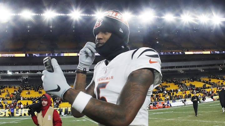 Cincinnati Bengals wide receiver Tee Higgins goes live on social media after defeating the Pittsburgh Steelers. Cincinnati Bengals wide receiver Tee Higgins goes live on social media after defeating the Pittsburgh Steelers.