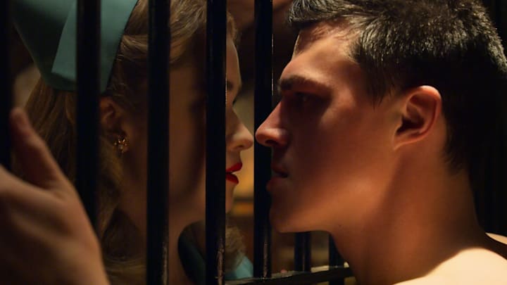 RATCHED (L to R) ALICE ENGLERT as NURSE DOLLY and FINN WITTROCK as EDMUND TOLLESON in episode 103 of RATCHED Cr. COURTESY OF NETFLIX © 2020