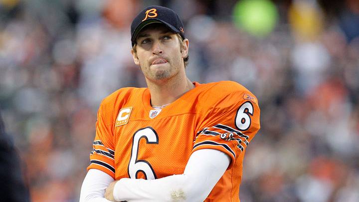Jay Cutler stands on the sideline during a game against the Packers on Sept. 25, 2011.

Mjs Packers26 Mjs Spts Desisti 1273