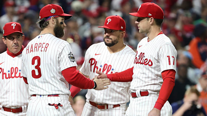 Bryce Harper and Rhys Hoskins, Philadelphia Phillies - 2022 World Series Game 3