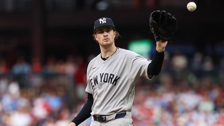 Jul 24, 2026; Philadelphia, Pennsylvania, USA; New York Yankees pitcher Cam Schlittler (31) prepares to pitch during the third inning against the Philadelphia Phillies during the first inning at Citizens Bank Park. Mandatory Credit: Bill Streicher-Imagn Images Jul 24, 2026; Philadelphia, Pennsylvania, USA; New York Yankees pitcher Cam Schlittler (31) prepares to pitch during the third inning against the Philadelphia Phillies during the first inning at Citizens Bank Park. Mandatory Credit: Bill Streicher-Imagn Images