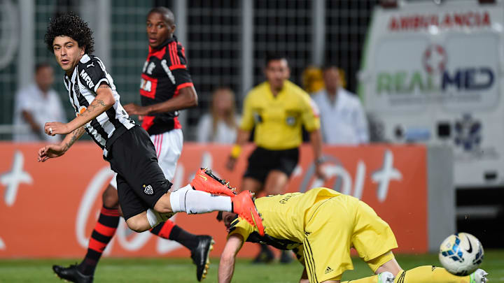 Luan fechou a goleada na semifinal entre Flamengo e Atlético-MG e em 2014 Luan fechou a goleada na semifinal entre Flamengo e Atlético-MG e em 2014