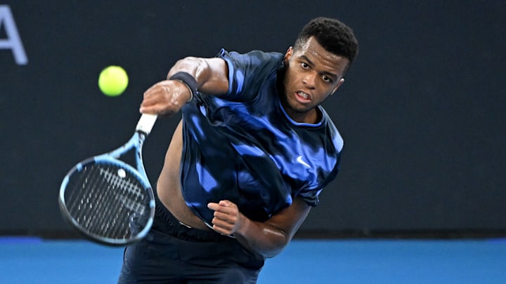 Giovanni Mpetshi Perricard defeated Frances Tiafoe in straight sets at the Brisbane International. Giovanni Mpetshi Perricard defeated Frances Tiafoe in straight sets at the Brisbane International.