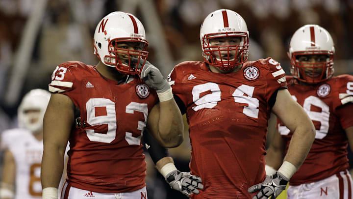Nebraska Cornhuskers defensive tackle Ndamukong Suh (93) and defensive tackle Jared Crick (94).