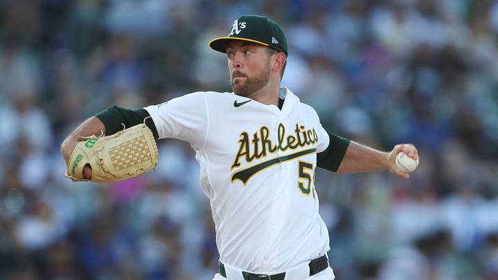Jun 30, 2026; West Sacramento, California, USA; Athletics pitcher Jeffrey Springs (59) throws to a Los Angeles Dodgers batter during the first inning at Sutter Health Park. Mandatory Credit: Scott Marshall-Imagn Images Jun 30, 2026; West Sacramento, California, USA; Athletics pitcher Jeffrey Springs (59) throws to a Los Angeles Dodgers batter during the first inning at Sutter Health Park. Mandatory Credit: Scott Marshall-Imagn Images