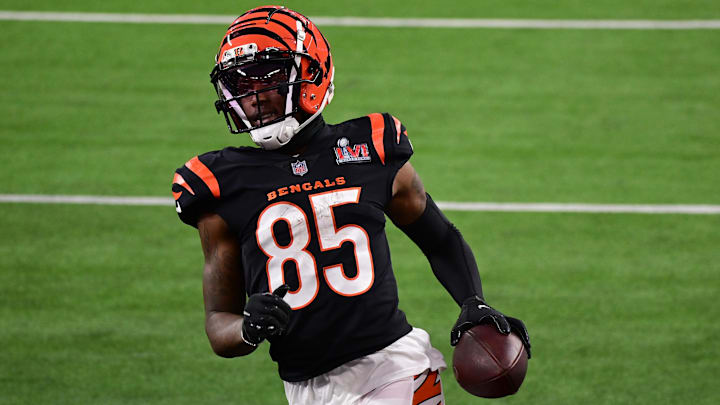 Tee Higgins put together a terrific performance in Super Bowl LVI in defeat. Tee Higgins put together a terrific performance in Super Bowl LVI in defeat.