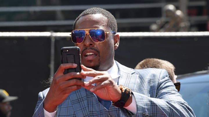 Jul 10, 2019; Los Angeles, CA, USA; Former basketball player Paul Pierce arrives on the red carpet at Microsoft Theatre. Mandatory Credit: Kirby Lee-Imagn Images