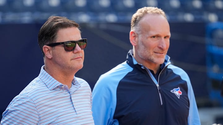 Toronto Blue Jays general manager Ross Atkins with president and CEO Mark Shapiro