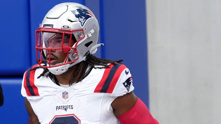 Oct 4, 2026; Orchard Park, New York, USA; Corey Kiner #9 of the New England Patriots takes the field for warm ups before the game against the Buffalo Bills at New Highmark Stadium. Oct 4, 2026; Orchard Park, New York, USA; Corey Kiner #9 of the New England Patriots takes the field for warm ups before the game against the Buffalo Bills at New Highmark Stadium.