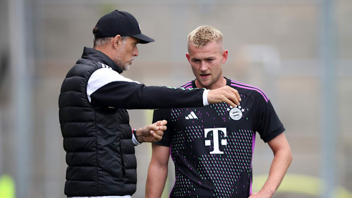 Thomas Tuchel (l.) und Matthijs de Ligt (r.)