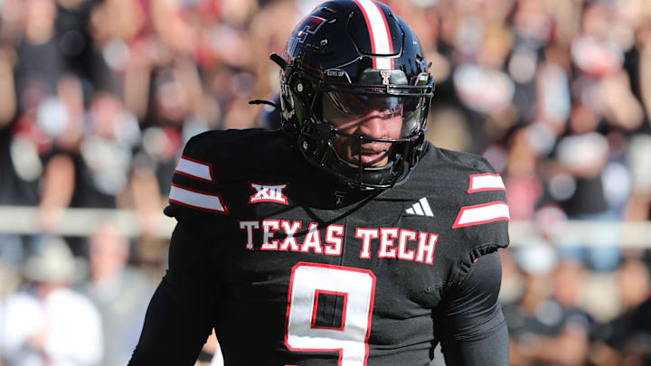 Texas Tech Red Raiders EDGE Romello Height in the first half of the game against the Central Florida Knights.