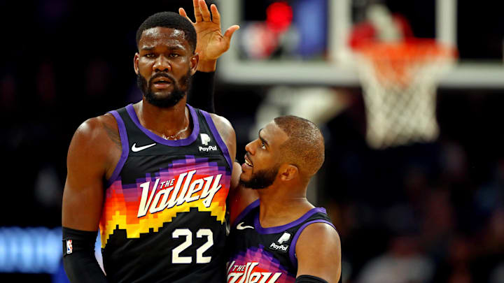 Phoenix Suns guard Chris Paul and center Deandre Ayton.