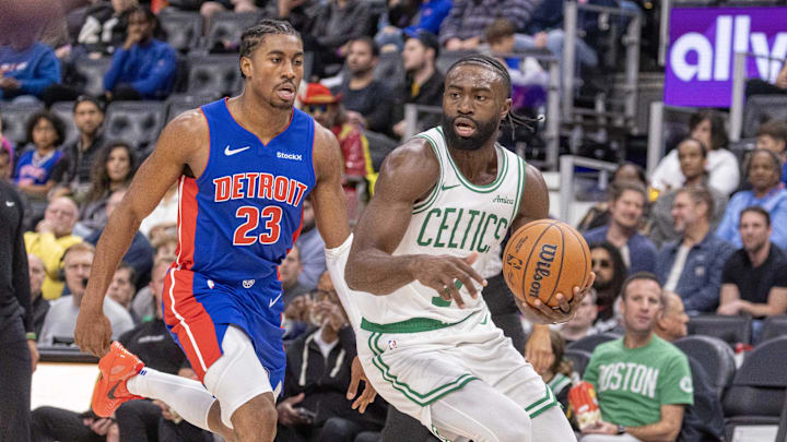 Boston Celtics, Detroit Pistons, Derrick White, Jayson Tatum, Jaylen Brown