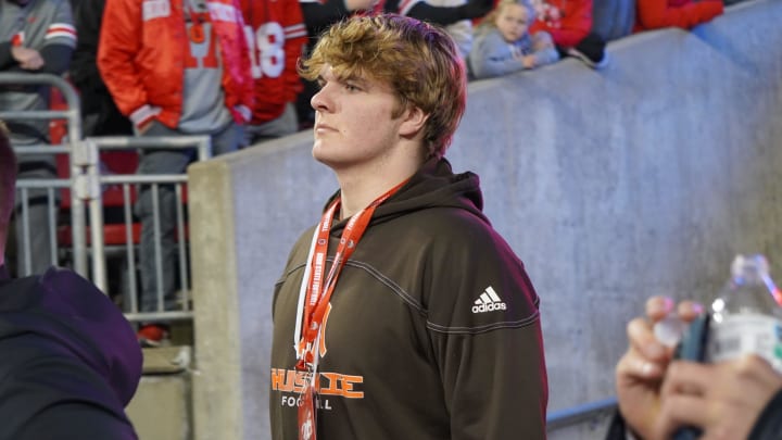 Recruit Gregory Patrick visits Ohio Stadium the day of the Ohio State, Michigan State football game on Nov. 11, 2023.d