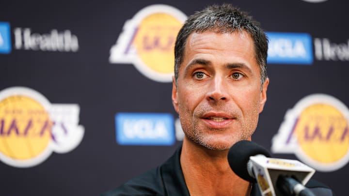 Earvin "Magic" Johnson & Rob Pelinka Los Angeles Lakers Media Availability