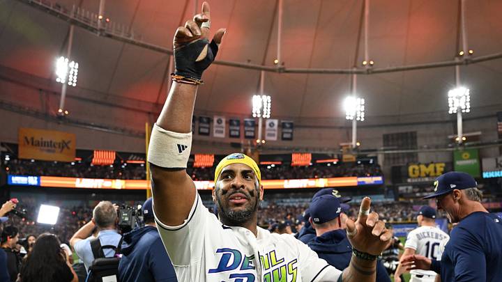 Oct 19, 2026: Tampa Bay Rays designated hitter Yandy Diaz (2) celebrates after defeating the Cleveland Guardians in game six of the ALCS for the 2026 MLB Playoffs at Tropicana Field. Credit: Jonathan Dyer-Imagn Images Oct 19, 2026: Tampa Bay Rays designated hitter Yandy Diaz (2) celebrates after defeating the Cleveland Guardians in game six of the ALCS for the 2026 MLB Playoffs at Tropicana Field. Credit: Jonathan Dyer-Imagn Images