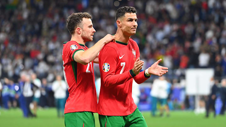 Cristiano Ronaldo y Diogo Jota